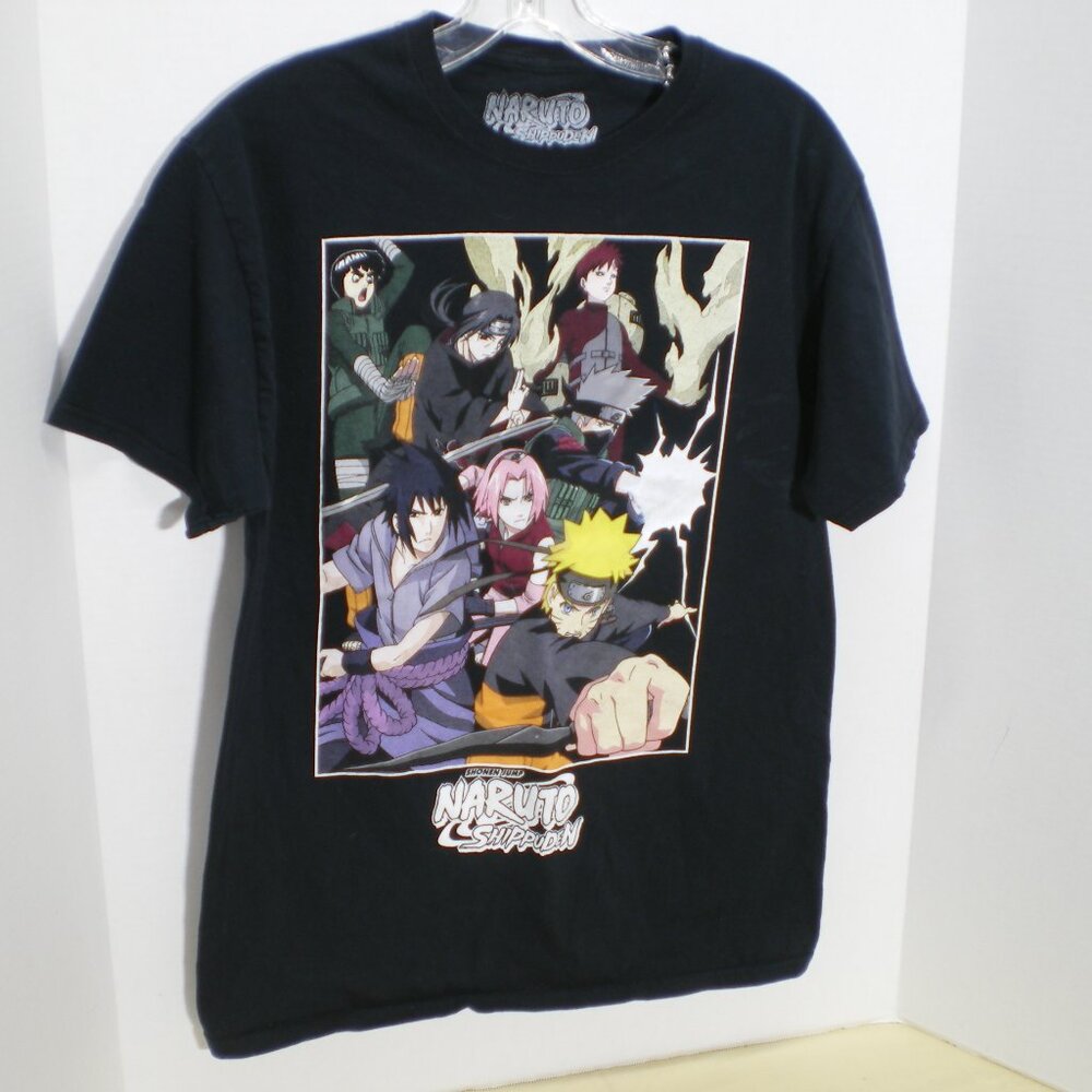 Ripple Junction Naruto Shippuden Characters Graphic Tee Shirt, Size Medium